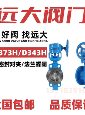 远大阀门D373H-16C硬密封对夹蝶阀法兰D343H-10蒸汽导热油WCB铸钢