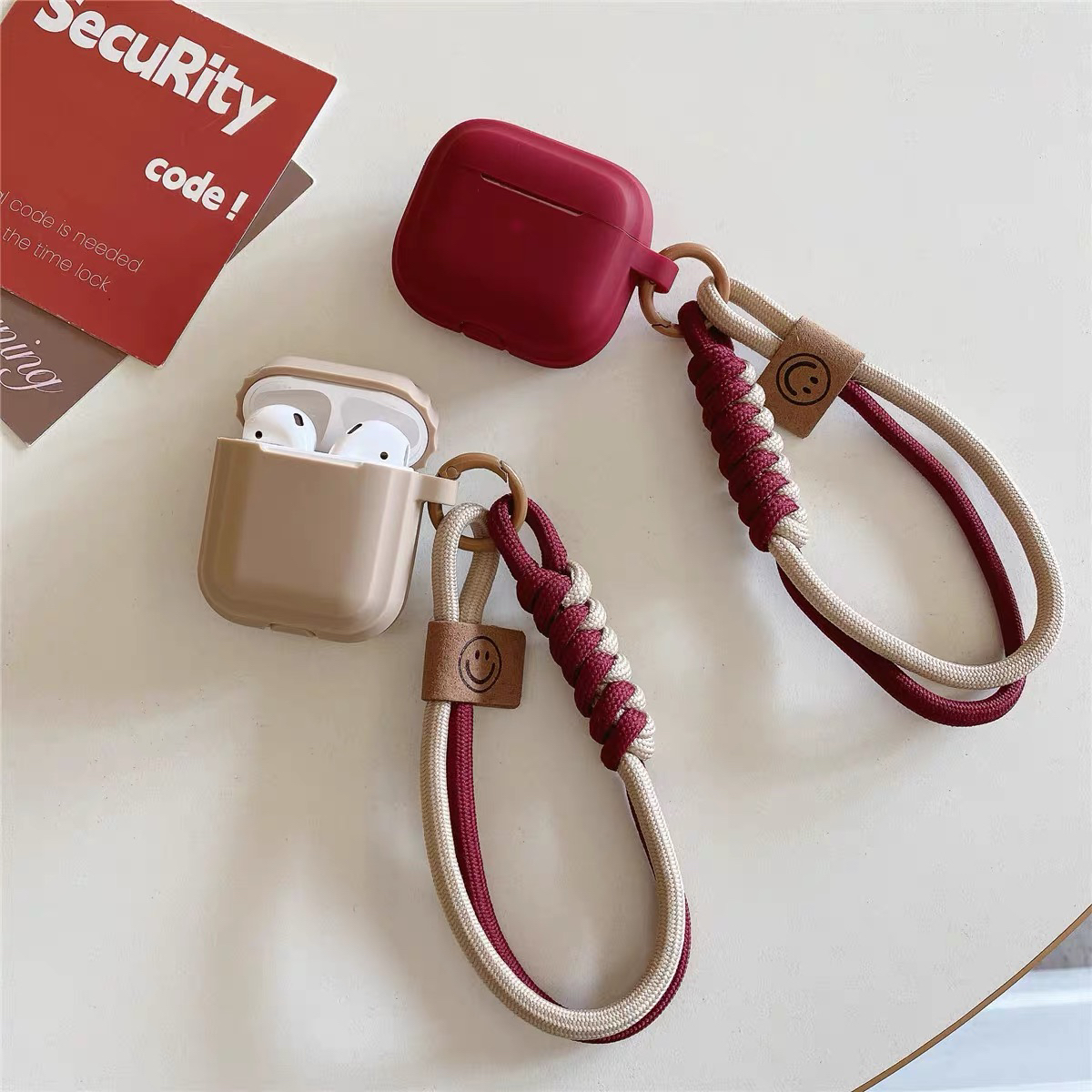 酒红色卡其色硅胶软壳适用于AirPodsPro2保护套AirPods1/2/3/4代耳机壳AirPods3耳机保护套华强北五代保护套