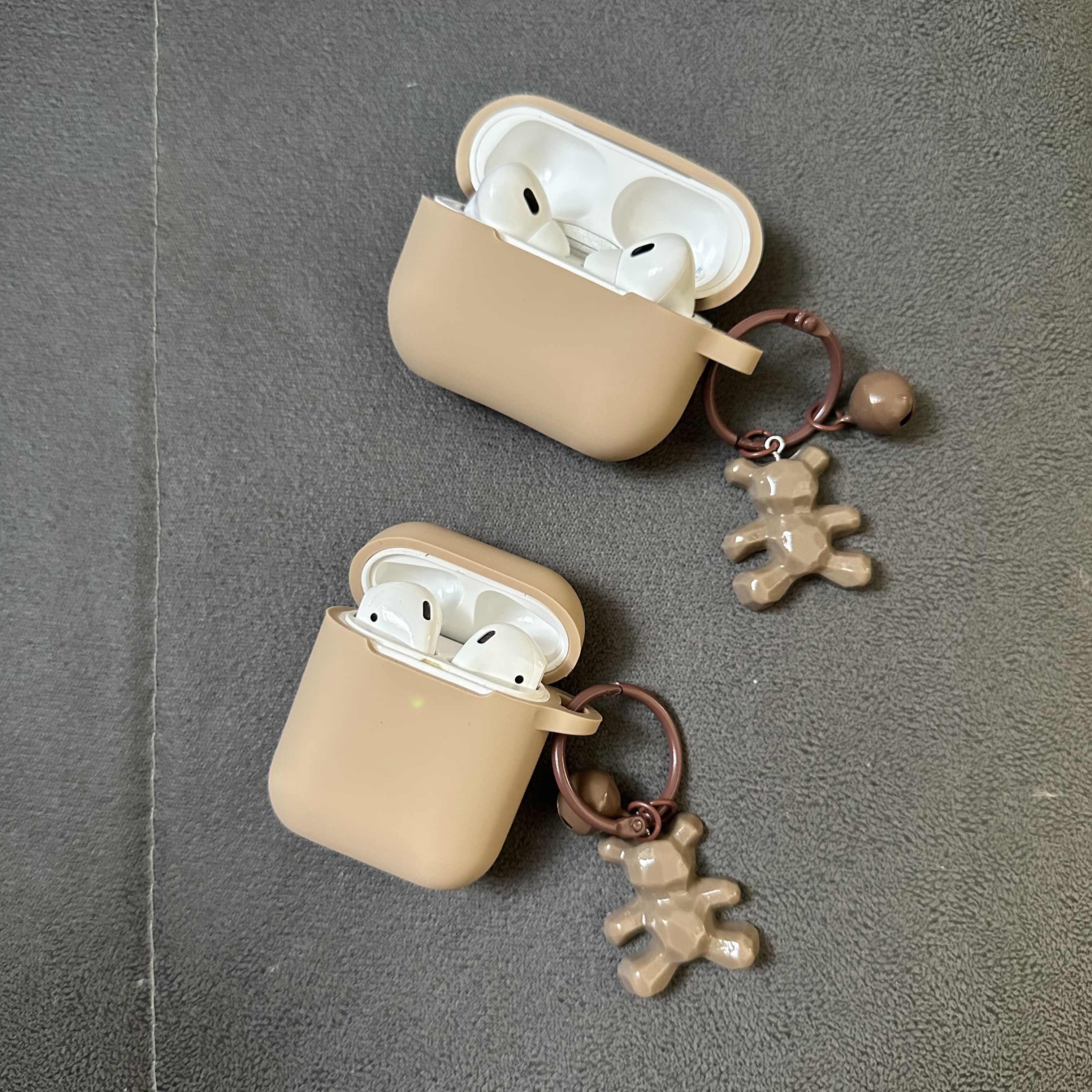 奶茶色硅胶软壳适用airpodspro2保护套airpods苹果耳机壳airpods2无线蓝牙airpodspro二代pro2airpods3保护壳