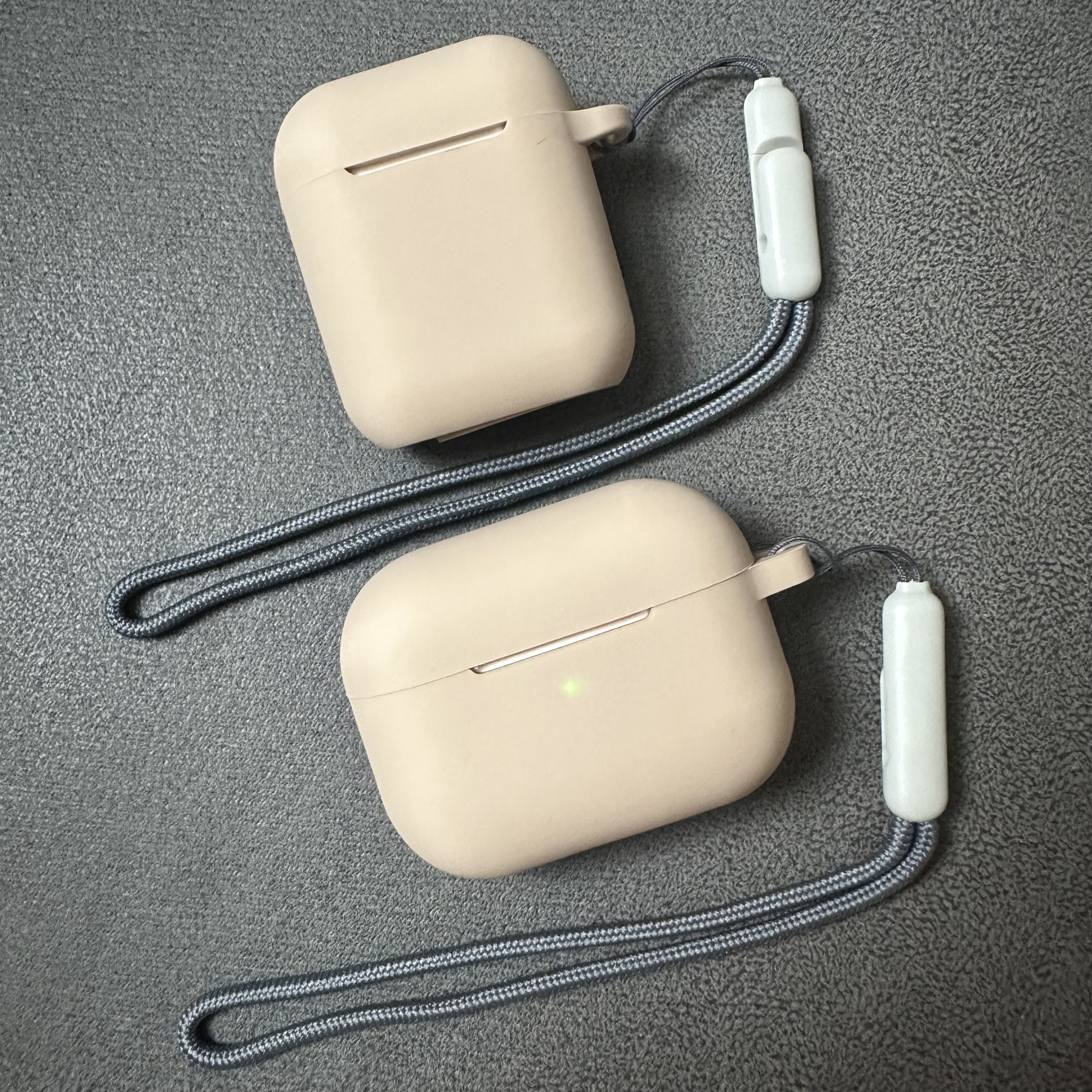 高级感奶茶色硅胶软壳适用于AirPodsPro2保护套AirPods1/2代无线蓝牙耳机壳AirPods3苹果耳机保护套AirPods