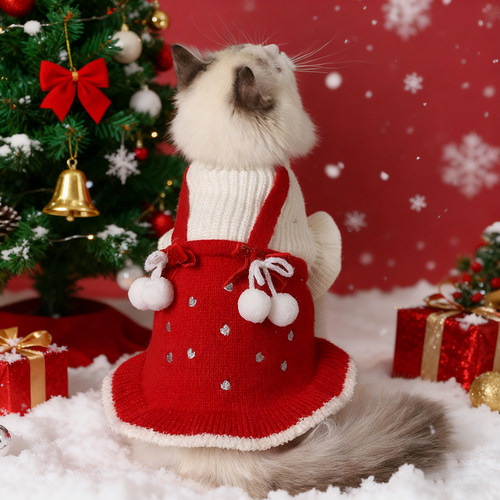 猫咪衣服防掉毛新年布偶秋冬款冬装猫猫宠物冬天小猫保暖冬季毛衣