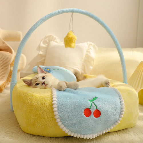 送枕头猫窝四季通用摇篮床