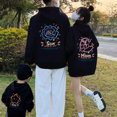 母子女高级感上衣 卫衣2026新款 不一样亲子装 一家三口四口春秋冬季