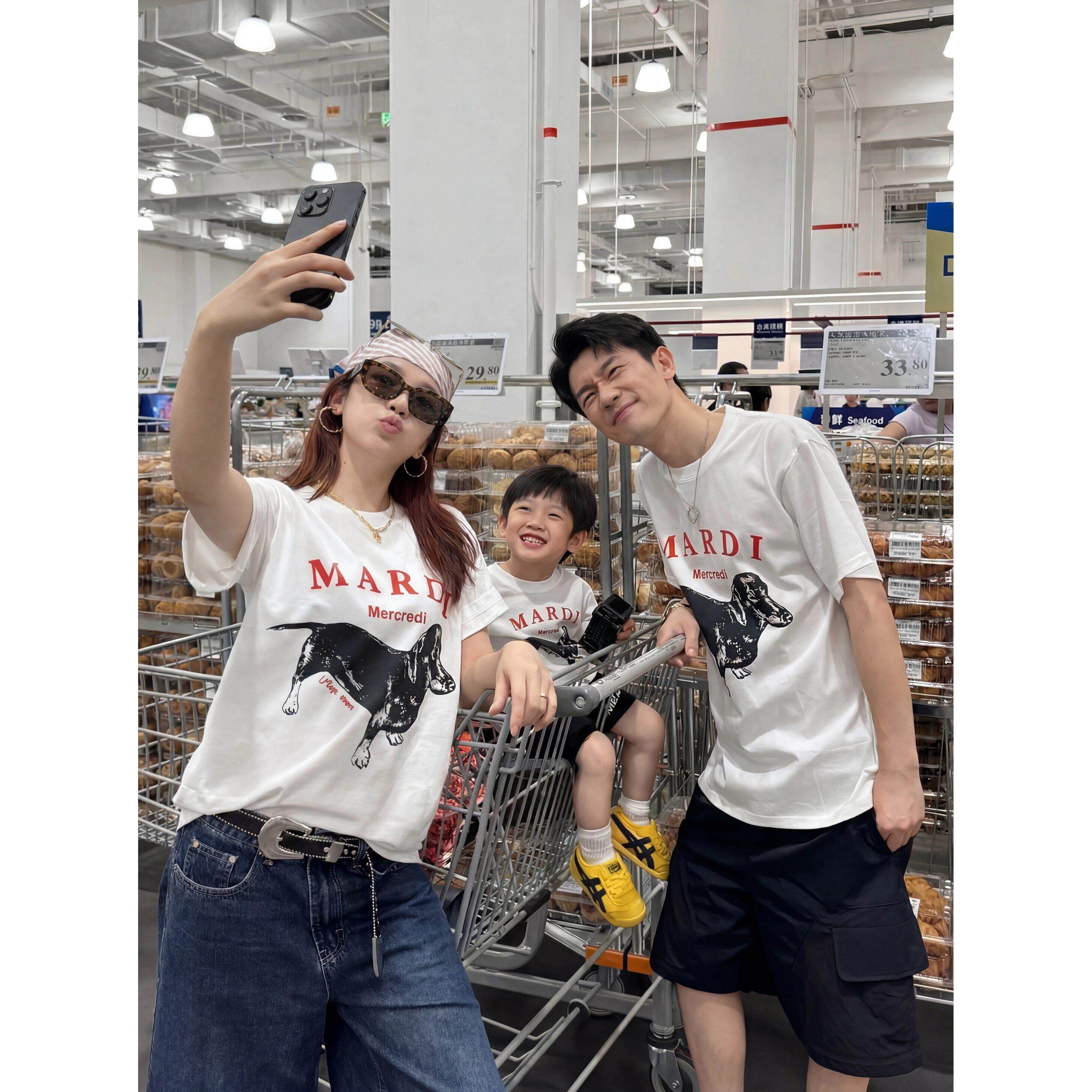 2026夏新款美式亲子短袖T恤