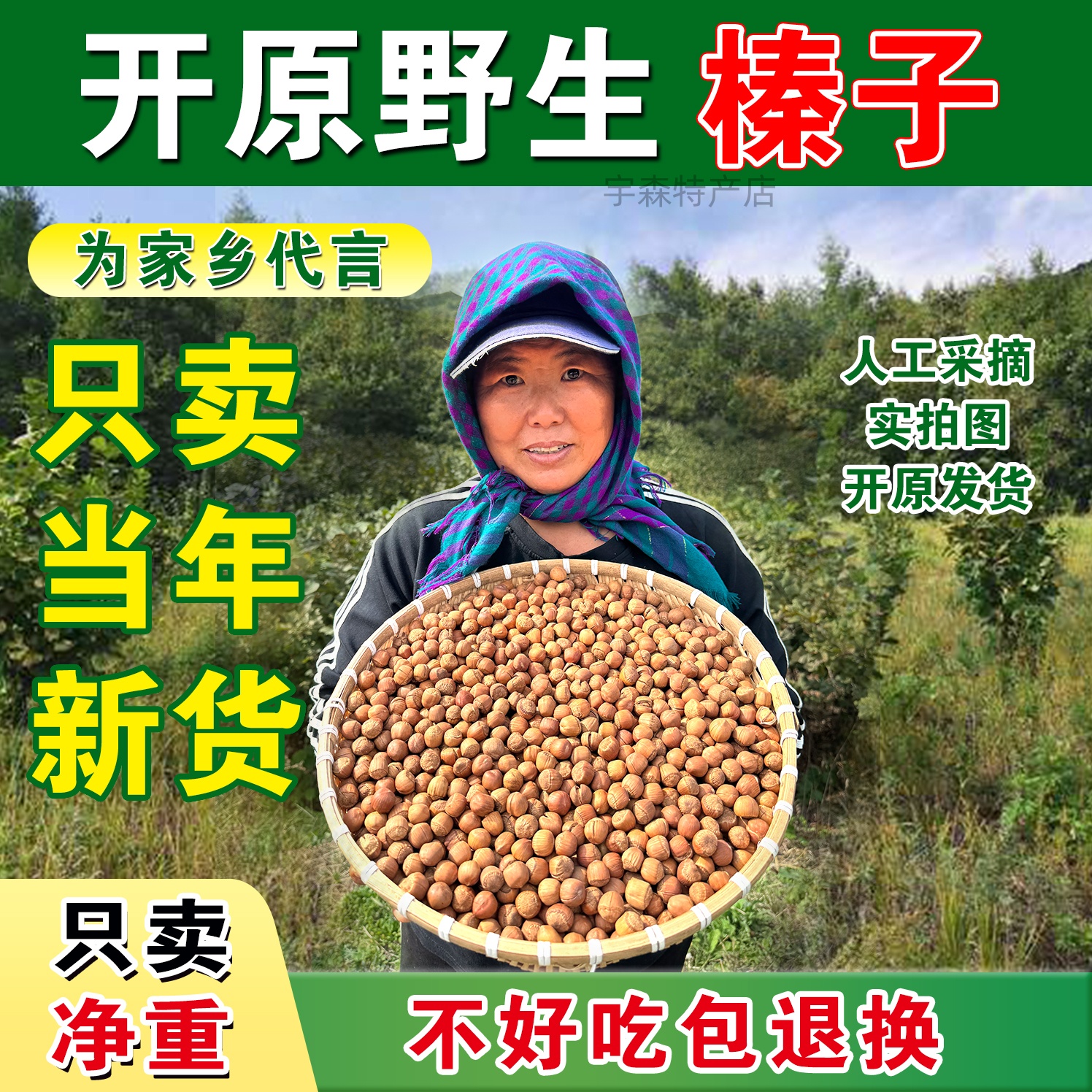 榛子东北特产新鲜东北野生榛子特产坚果礼盒小孩零食坚果零食新货