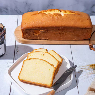 黄油磅蛋糕450g可切16片早餐面包冷冻成品商用甜品西餐厅下午茶