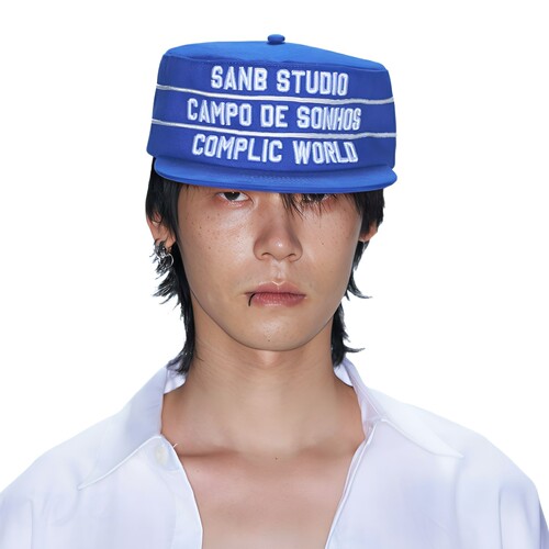 SANB COMPLIC WORLD蓝色 街头美式平檐趣味街头男女帽嘻哈硬挺