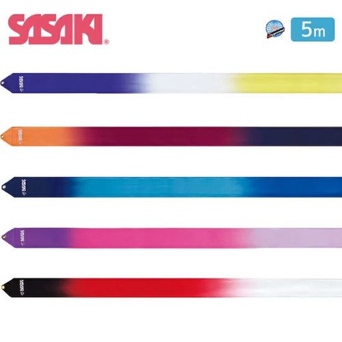 日本Sasaki佐佐木艺术体操高间距渐变色带5米体操道具体操彩带