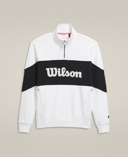 日本2024年新款Wilson威尔逊网球服装T恤长袖男装大标识半拉链