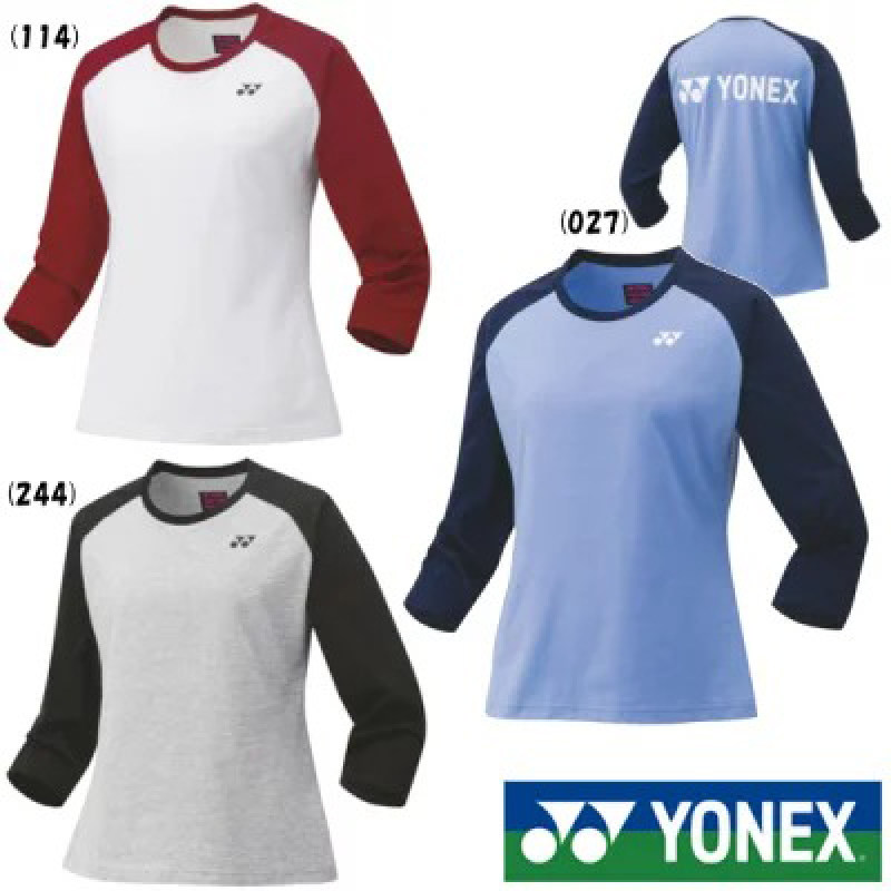 日本YONEX尤尼克斯专业网球训练服女2022新款运动上衣白色长袖T恤