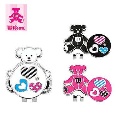 日本代购Wilson威尔逊网球拍熊夹标记 WBCM-005L 威尔逊熊高尔夫