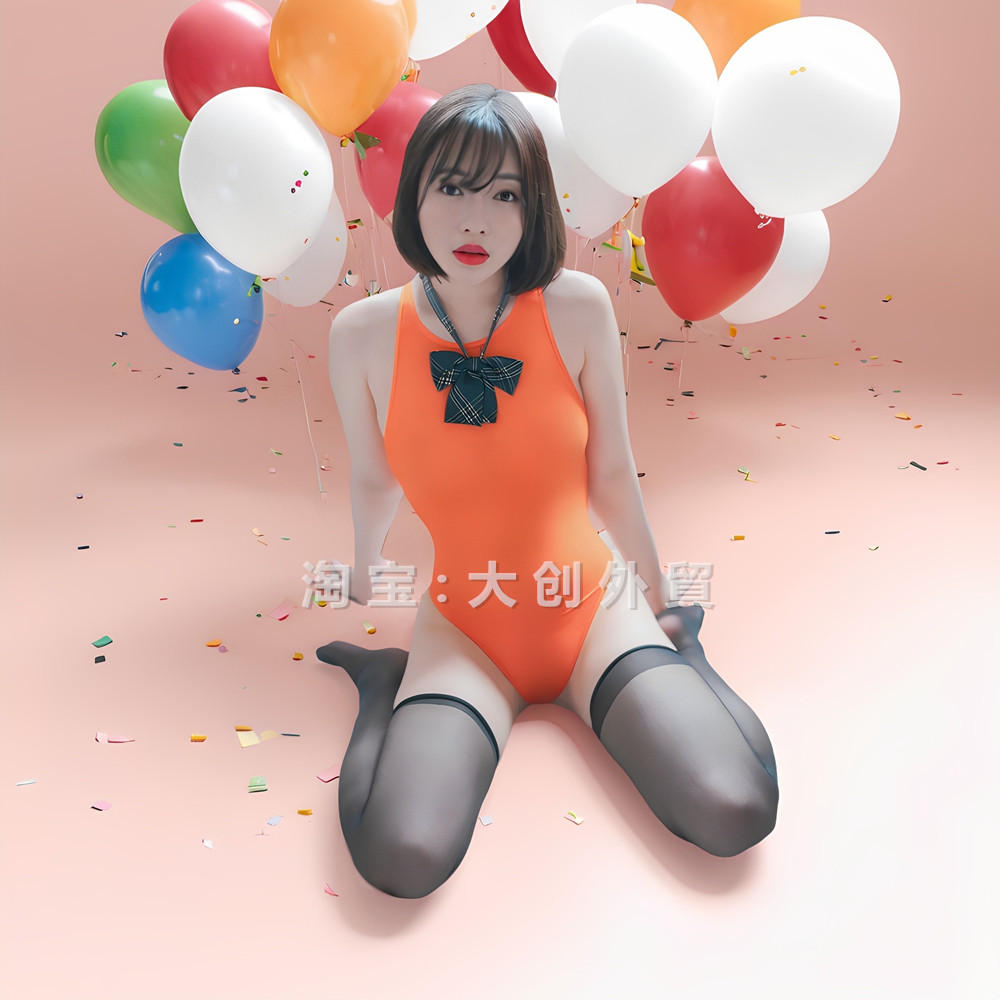 3件套 COS可爱性感高叉细T裆连体衣高弹紧身舍宾瑜伽泳衣自拍写真