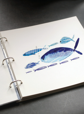 简约空白活页手绘本速写插画设计漫画本创意学生奖品手账本绘画本