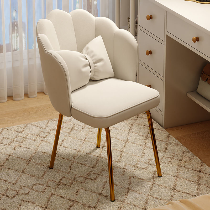 网红小花椅梳妆凳家用靠背化妆椅女生卧室椅子简约美甲梳妆台凳子