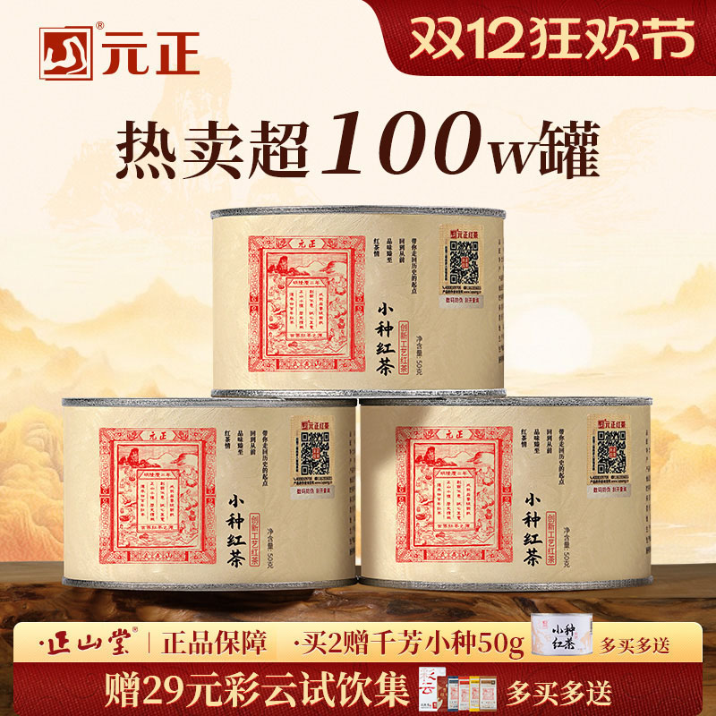 元正特级茶票小种红茶花果香茶叶