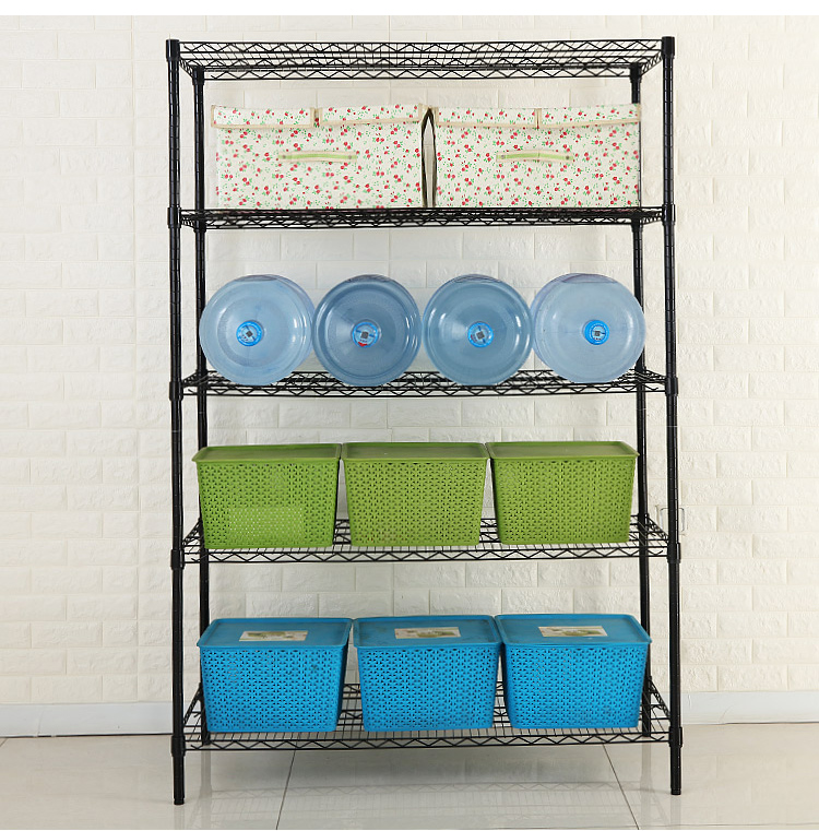 黑色金属落地阳台花架厨房置物架