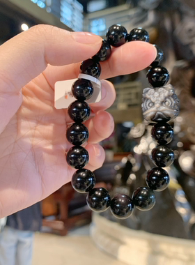 代流通处黑曜石醒狮手链