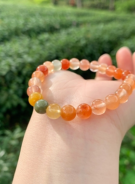 代杭州上天竺流通处水晶手链单圈紫晶福禄寿平安天然小众手串佛珠