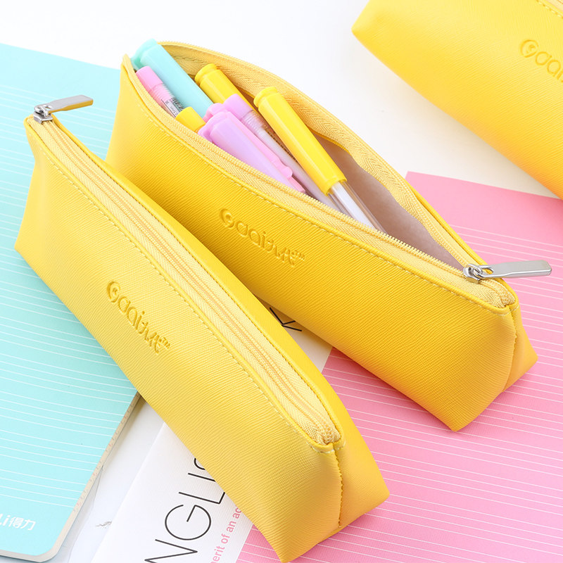 韩版小清新可爱防水笔袋创意学生简约日系文具收纳袋手拿铅笔盒女