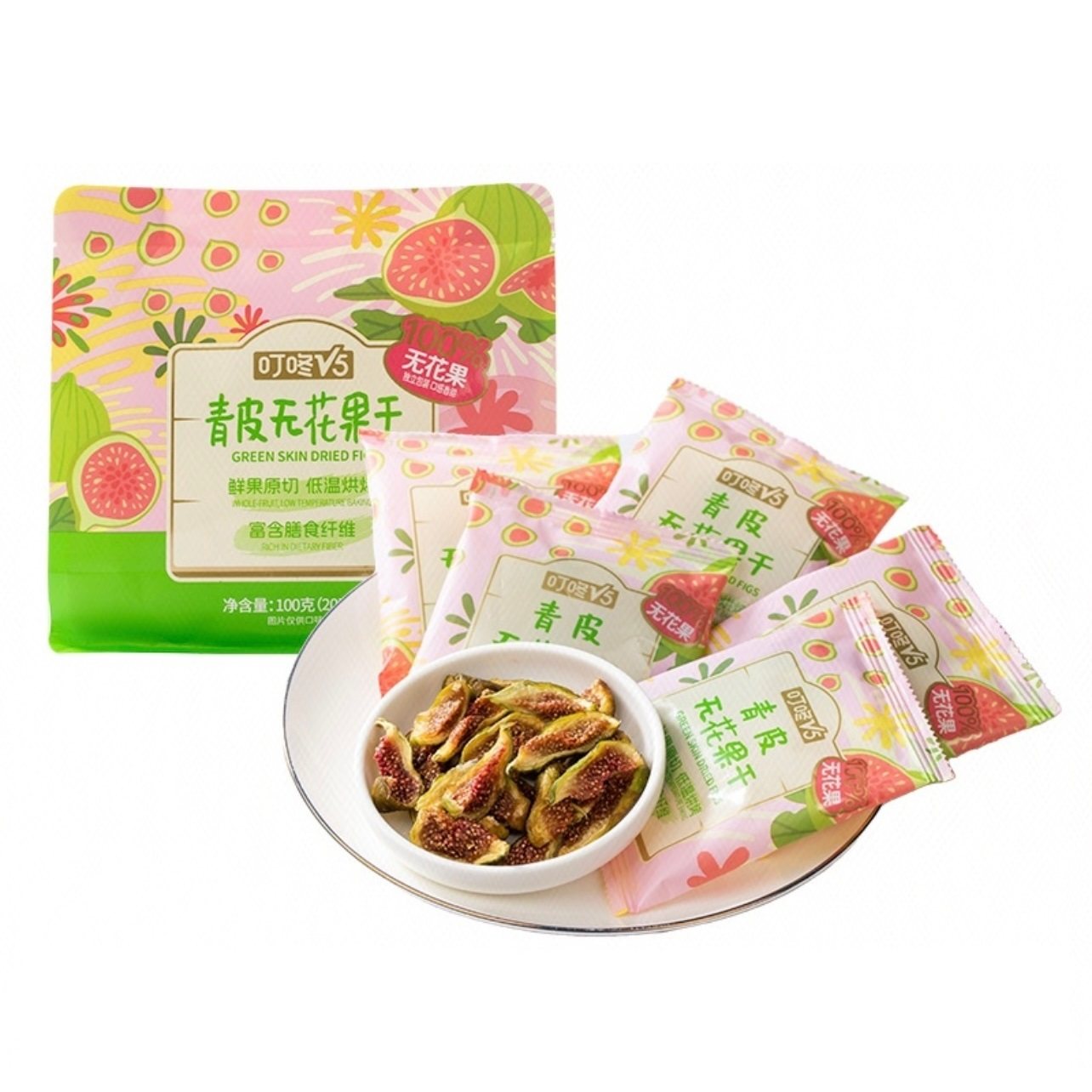 叮咚 V5 青皮无花果干 100g