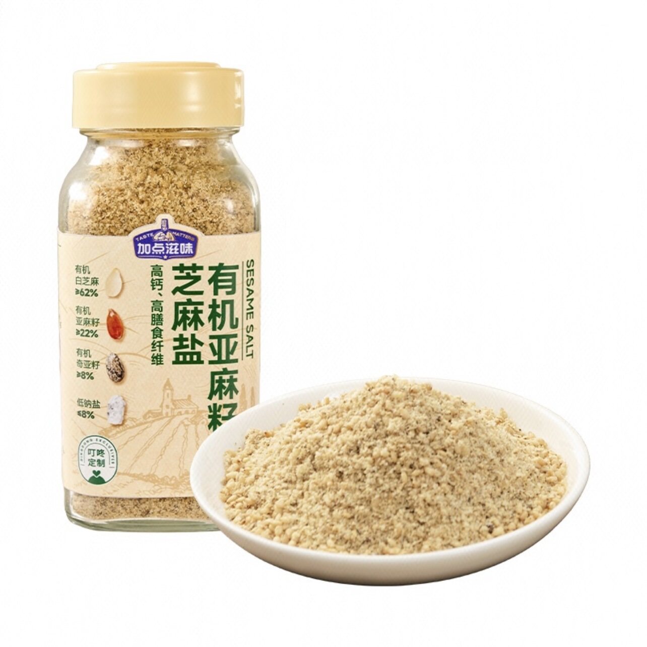 叮咚定制 加点滋味 有机亚麻籽芝麻盐 80g