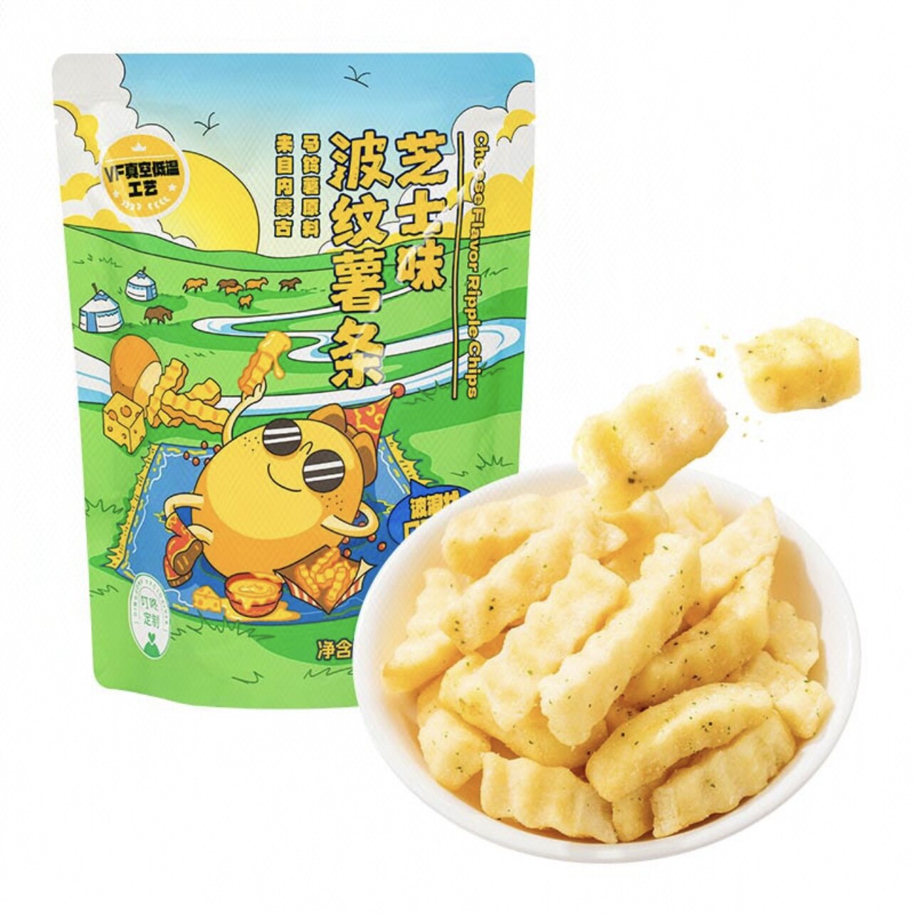 叮咚定制 芝士味波纹薯条 (20g*5包) 100g