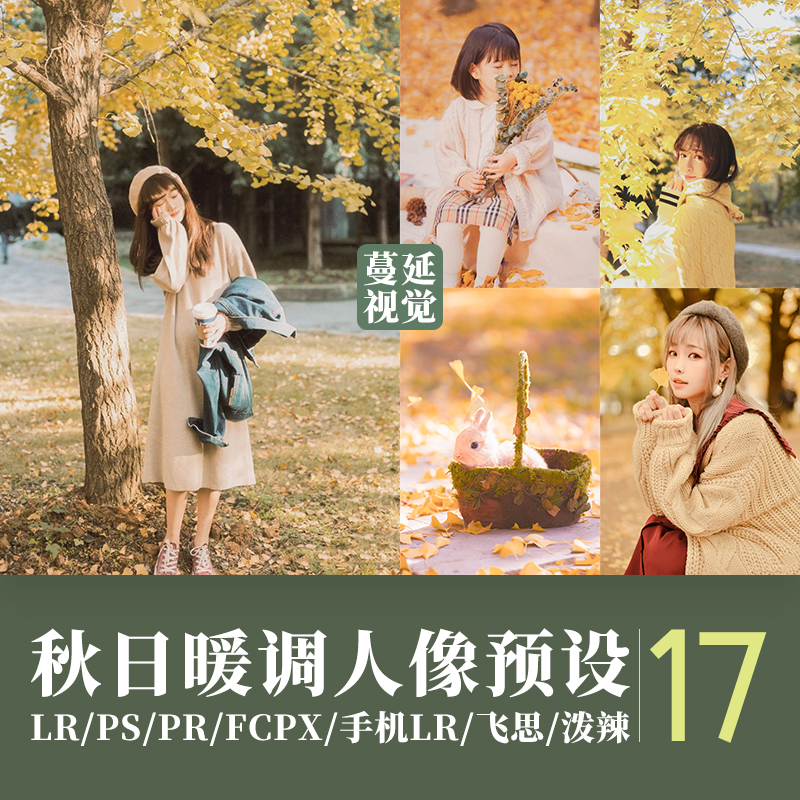秋季滤镜lr预设胶片ps调色达芬奇lightroom剪映pr飞思像素蛋糕lut