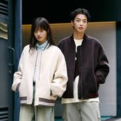 PSO 双面呢棒球服休闲夹克外套上衣情侣 羊毛 Brand男装 女装