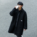 冬季 PSO 保暖黑色毛呢大衣男中长款 女装 呢子外套情侣 Brand男装