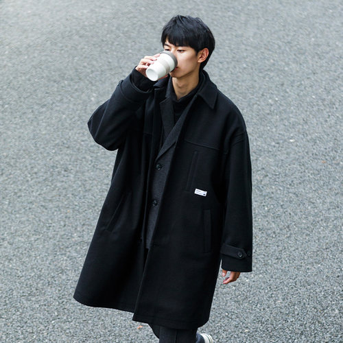 冬季保暖毛呢大衣中长款