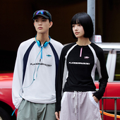 PSO 珠地纹户外防晒透气速干撞色骑行户外运动长袖 Brand男装 女装