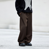 Brand男装 女装 纹理TR基础直筒宽松西裤 PSO 长裤 垂感阔腿百搭休闲