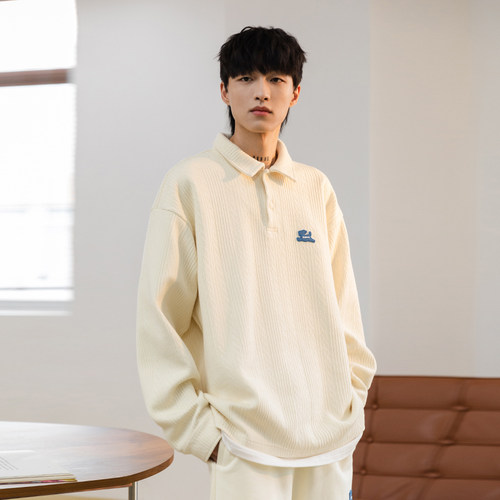 PSOBrand可爱小狗徽章Polo款毛衣