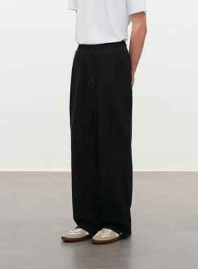 PSO Brand 男装女装纯色宽松阔腿灰色卫裤休闲直筒男士长裤冬潮牌