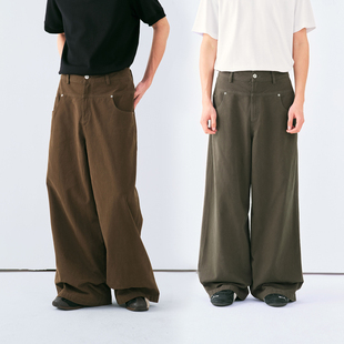Brand男装 长裤 女装 直筒裤 酵洗做旧垂坠感简约高级感宽松工装 PSO