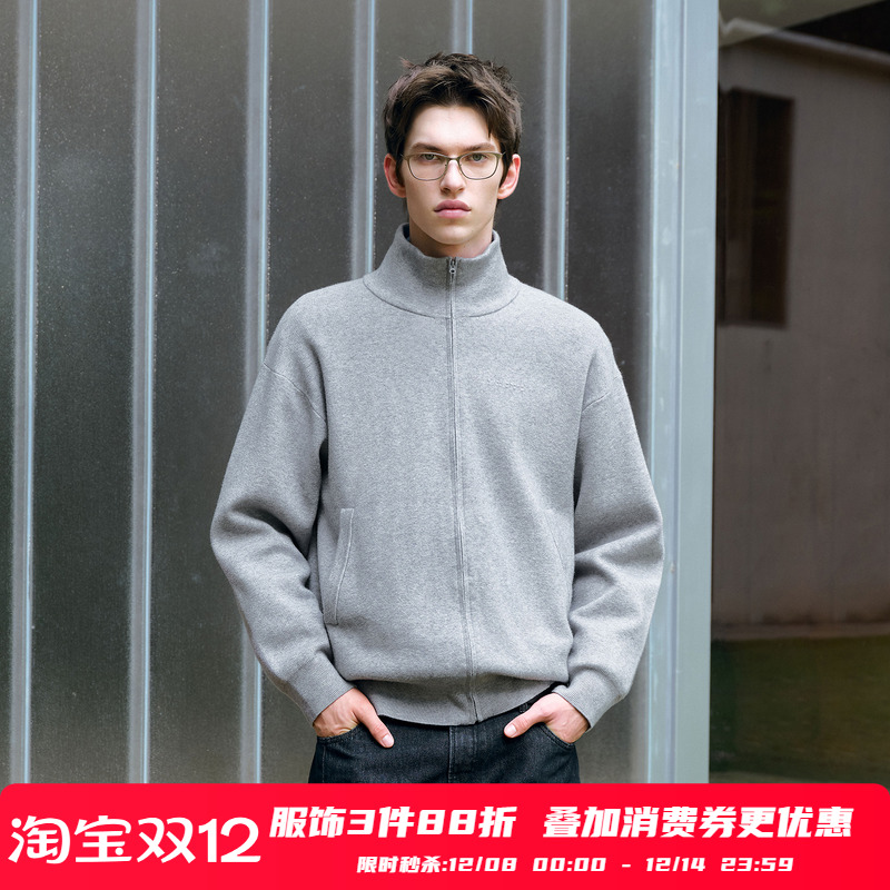 PSO Brand男装女装极简P老钱风L仿兔绒中高领拉链毛衣外套秋季