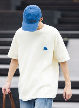 PSO Brand男装女装可爱小狗圆领短袖男款宽松休闲情侣装T恤潮牌