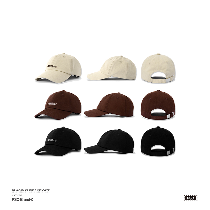 PSOBrand22AW6刺绣弯檐帽