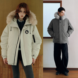 女款 PSO 90绒毛领连帽羽绒服冬季 女装 宽松保暖厚外套 Brand男装