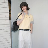 POLO衫 周深同款 女装 假两件凉感腊肠小狗格纹短袖 PSO Brand男装