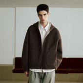 Brand男装 女装 美式 PSO 复古羊毛男士 呢子外套宽松休闲拉链夹克