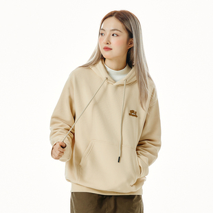 350克紧密棉涤抓绒可爱小狗连帽卫衣情侣帽衫 女装 Brand男装 PSO