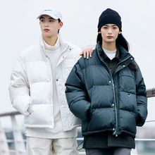 PSO Brand男装女装【90白鸭绒】褶皱纹理加厚羽绒服冬保暖外套