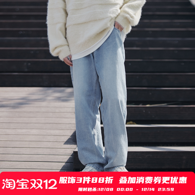 可爱小狗牛仔裤浅色水洗