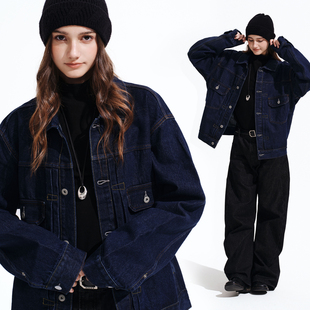 Brand男装 宽松休闲工装 女装 复古水洗牛仔外套男款 夹克 美式 PSO