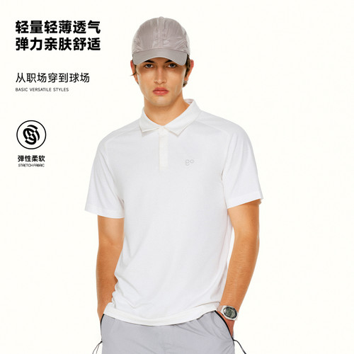 PSO Brand男装女装弹力轻薄透气运动短袖Polo衫休闲插肩袖t恤上衣