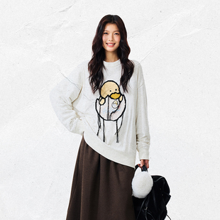 PSO Brand男装女装破壳小鸭圆领双层流苏毛衣针织衫保暖毛线衣潮