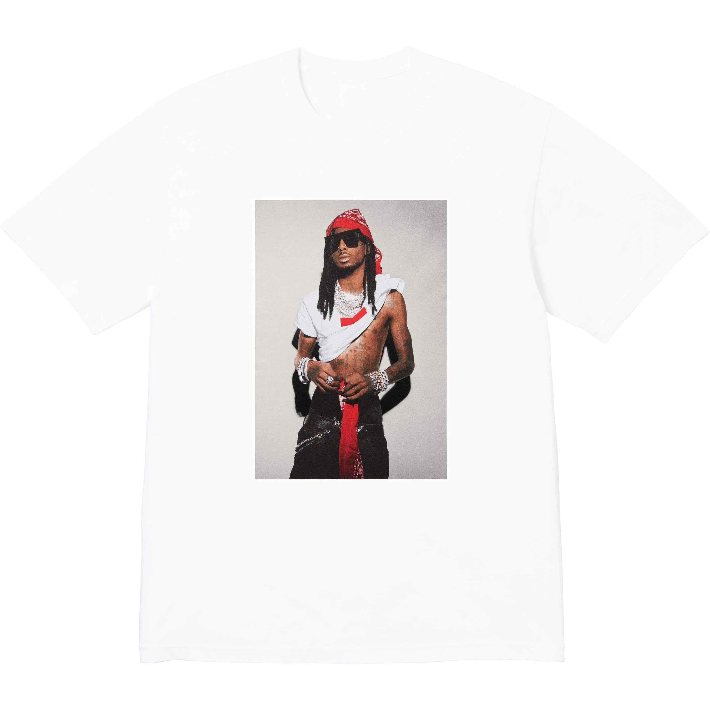 thumbnail for FW25 Playboi Carti Tee Carti Character Photo Printed Short Sleeve Cotton T-Shirt Base Jacket for Men and Women