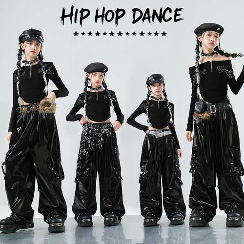 女童爵士舞演出服少儿jazz套装女团练功走秀儿童街舞服装女孩潮装