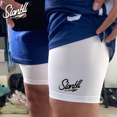 SLAMBLL篮球紧身裤七分微弹速干健身训练运动打底男压缩装备美式